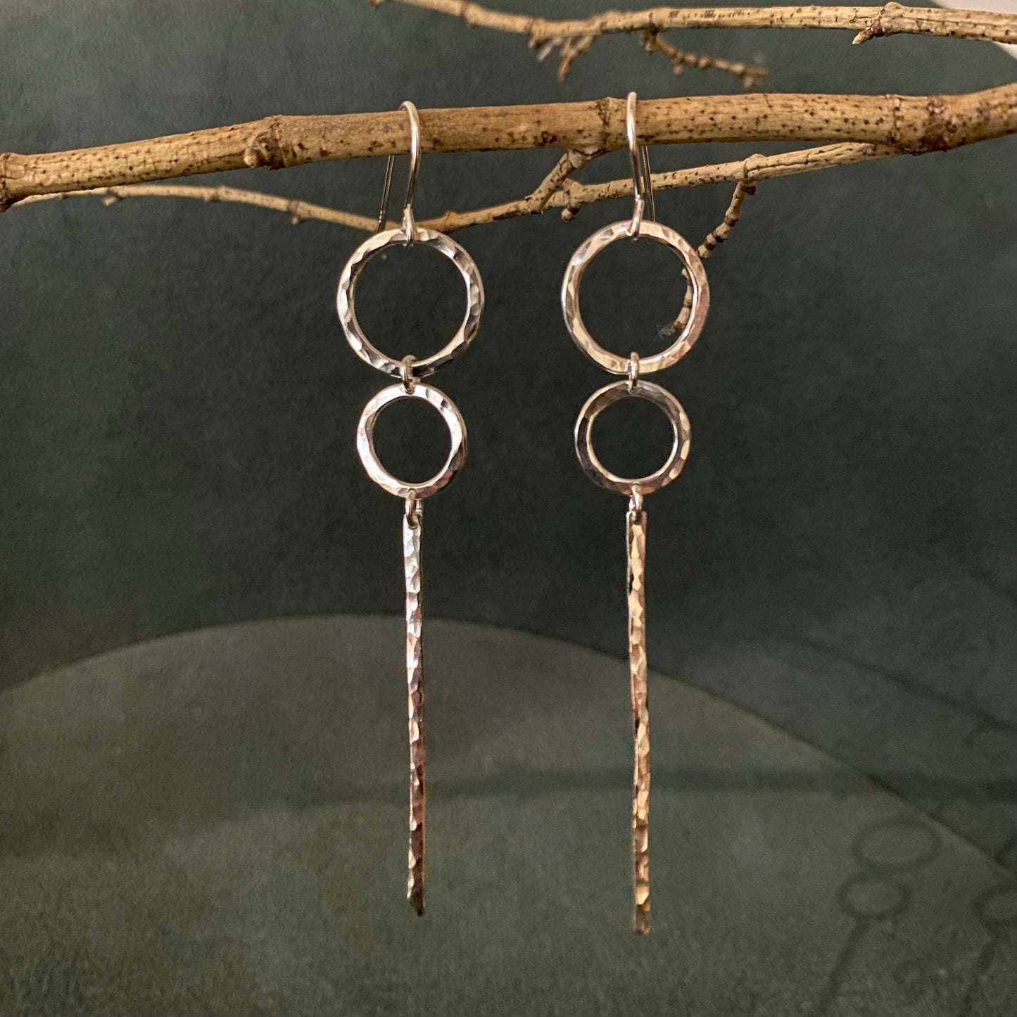 Hammered Oorbellen Sterre