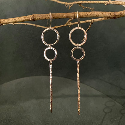 Hammered Oorbellen Sterre