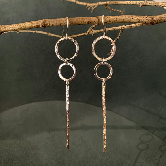 Hammered Oorbellen Sterre