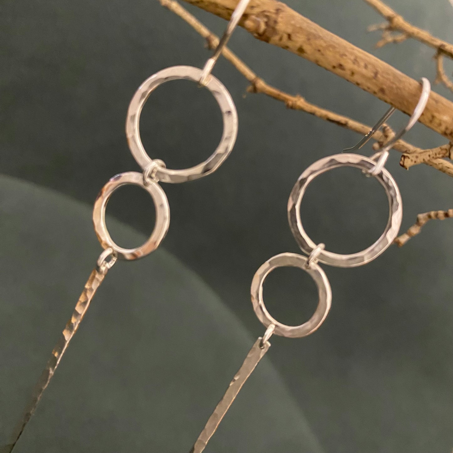 Hammered Oorbellen Sterre