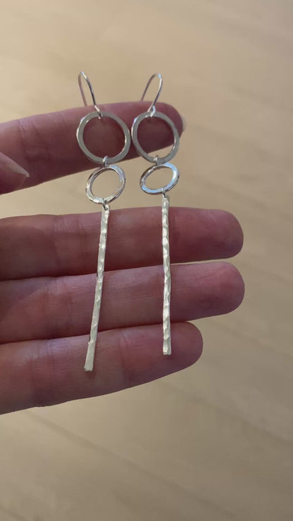 Hammered Oorbellen Sterre