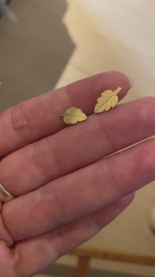 Leaves Oorbellen Lily - Verguld Zilver - Snel leverbaar