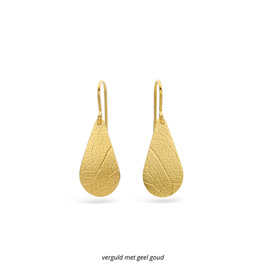 Leaves Oorbellen Elize - Verguld zilver - Snel leverbaar